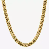 10K Gold 22 Inch Hollow Curb Chain Necklace