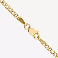 10K Gold Inch Semisolid Curb Chain Necklace