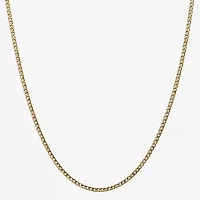 10K Gold Inch Semisolid Curb Chain Necklace