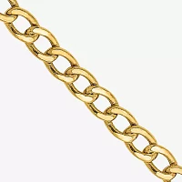 10K Gold Inch Semisolid Curb Chain Necklace