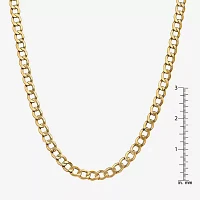 10K Gold 18 Inch Semisolid Curb Chain Necklace