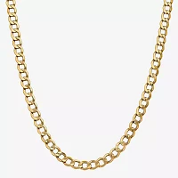 10K Gold 18 Inch Semisolid Curb Chain Necklace