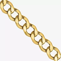 10K Gold 18 Inch Semisolid Curb Chain Necklace