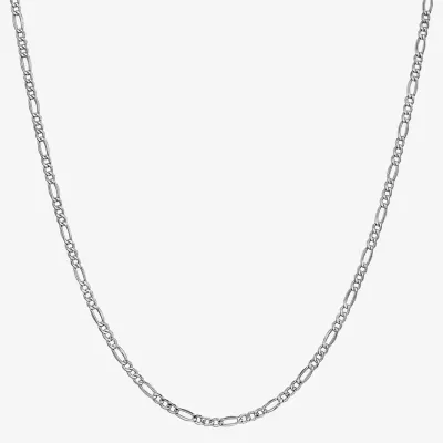 14K Gold 20 Inch Semisolid Figaro Chain Necklace