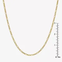 14K Gold Inch Semisolid Figaro Chain Necklace