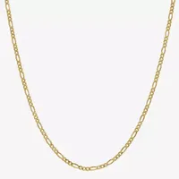 14K Gold Inch Semisolid Figaro Chain Necklace