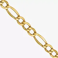 14K Gold Inch Semisolid Figaro Chain Necklace