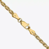 14K Gold Solid Wheat Chain Necklace