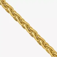 14K Gold Solid Wheat Chain Necklace