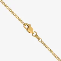 14K Gold Inch Solid Mariner Chain Necklace