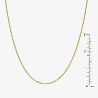 14K Gold Inch Solid Mariner Chain Necklace