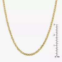 14K Gold Inch Semisolid Mariner Chain Necklace