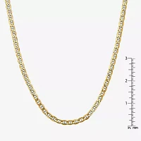 14K Gold Inch Semisolid Mariner Chain Necklace