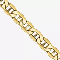 14K Gold Inch Semisolid Mariner Chain Necklace