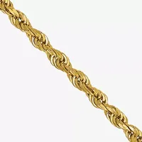 14K Gold Solid Rope Chain Necklace