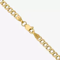 14K Gold Semisolid Curb Chain Necklace