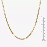 14K Gold Semisolid Curb Chain Necklace