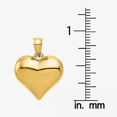 Womens 14K Gold Heart Pendant