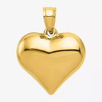 Womens 14K Gold Heart Pendant