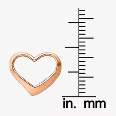 Womens 14K Rose Gold Heart Pendant