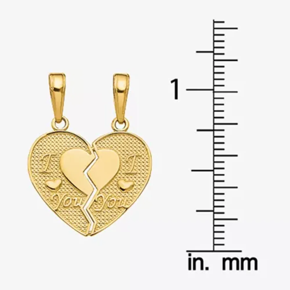 Womens 14K Gold Heart Charm - JCPenney