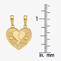 "I ❤ You" Womens 14K Gold Heart Pendant