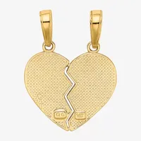 "I ❤ You" Womens 14K Gold Heart Pendant