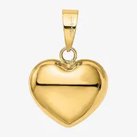 Hollow Womens 14K Gold Heart Pendant