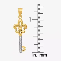 Womens 14K Gold Keys Charm