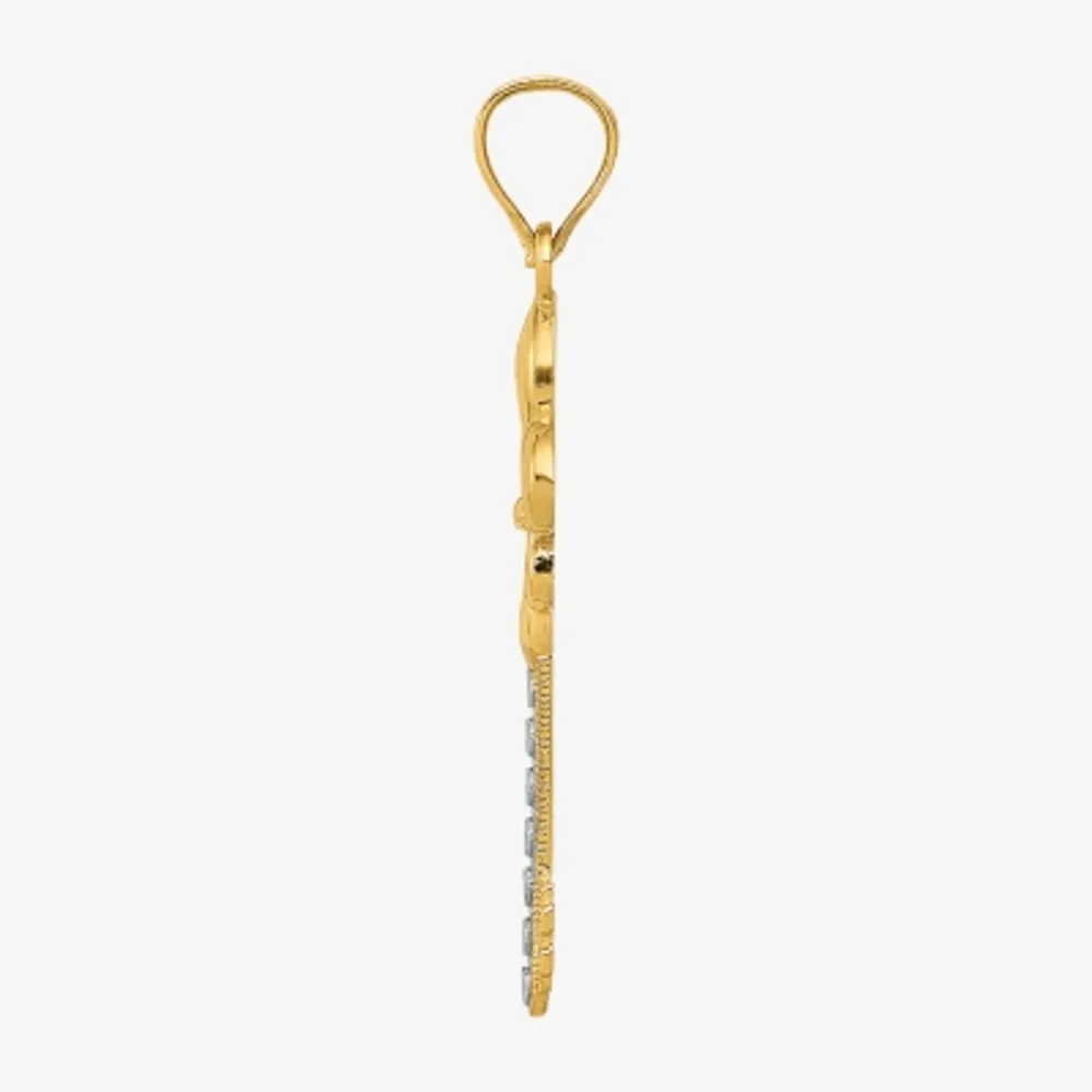 Womens 14K Gold Keys Charm