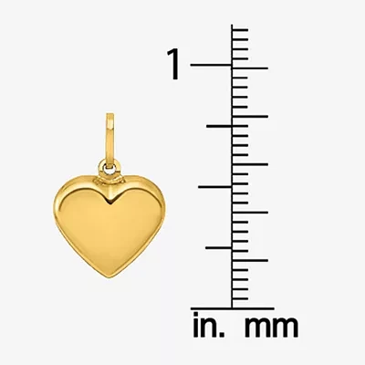 Womens 14K Gold Heart Charm