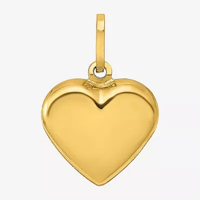 Womens 14K Gold Heart Charm