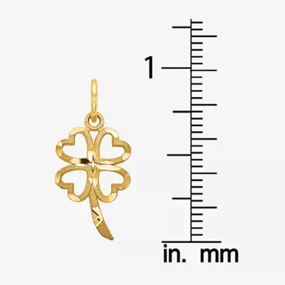 4-Leaf Clover Womens 14K Gold Clover Charm