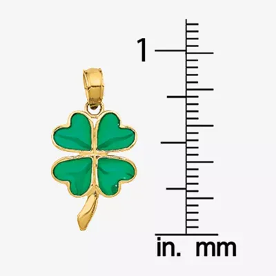 4-Leaf Clover Womens 14K Gold Clover Charm