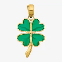 4-Leaf Clover Womens 14K Gold Clover Charm