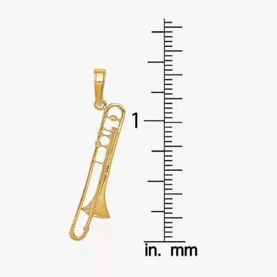 Trombone Womens 14K Gold Pendant