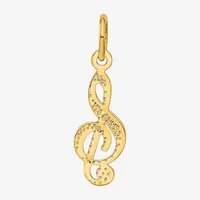 Treble Clef Womens 14K Gold Pendant