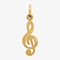 Treble Clef Womens 14K Gold Pendant