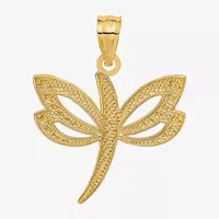 Dragonfly Womens 14K Gold Pendant