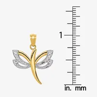 Dragonfly Womens 14K Gold Pendant