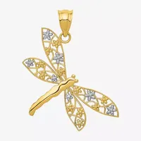 Dragonfly Womens 14K Gold Pendant