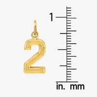 Number Womens 14K Gold Pendant