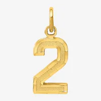 Number Womens 14K Gold Pendant