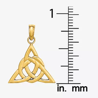 Celtic Trinity Knot Womens 14K Gold Pendant