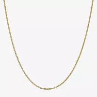 14K Gold Inch Solid Mariner Chain Necklace