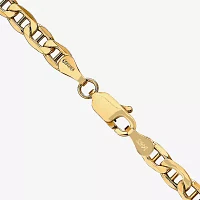 14K Gold Inch Semisolid Mariner Chain Necklace