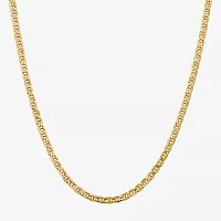 14K Gold Inch Semisolid Mariner Chain Necklace