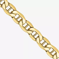 14K Gold Inch Semisolid Mariner Chain Necklace