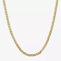 14K Gold Inch Semisolid Mariner Chain Necklace