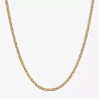 14K Gold 24 Inch Semisolid Mariner Chain Necklace